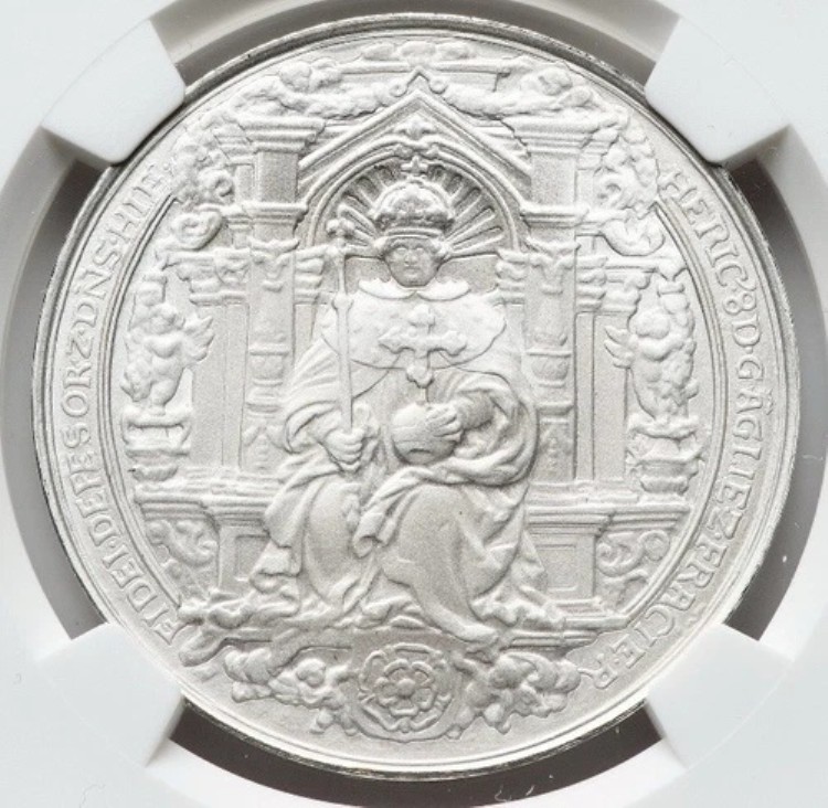 ヘンリー8世 2024年 イギリス 1オンス 銀メダル 国璽 王国 NGC PF70の