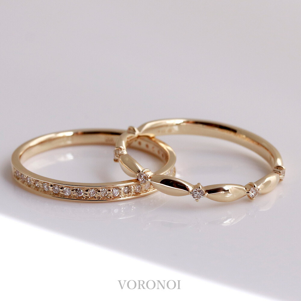 楽天市場】K18 ダイヤモンド 0.18ct ハーフ エタニティ リング 幅約1.9