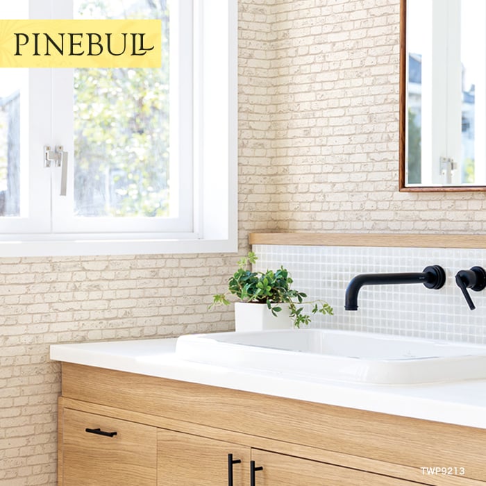 楽天市場】【壁紙】クロスのりなし トキワ パインブル レンガ 巾92.6cm