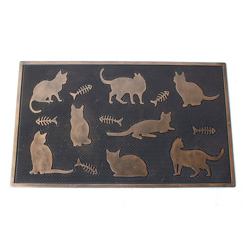 楽天市場】玄関マット ラバーマット 約76cm×45.5cm おしゃれ 猫 ねこ