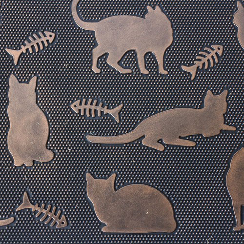 楽天市場】玄関マット ラバーマット 約76cm×45.5cm おしゃれ 猫 ねこ