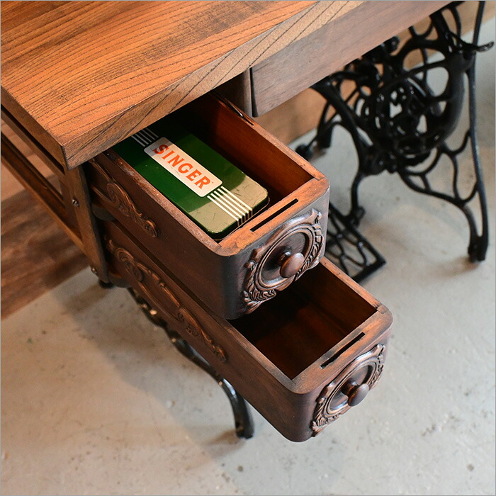 楽天市場】1点物 SINGER アンティークミシン台 リメイクデスク