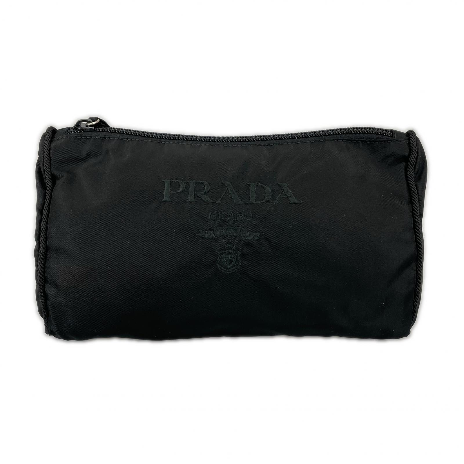 楽天市場】プラダ ポーチ ナイロン ブラックの通販