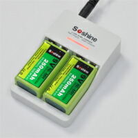 楽天市場】送料無料 9V 006P角型充電器 リチウムイオン充電池 ニッケル