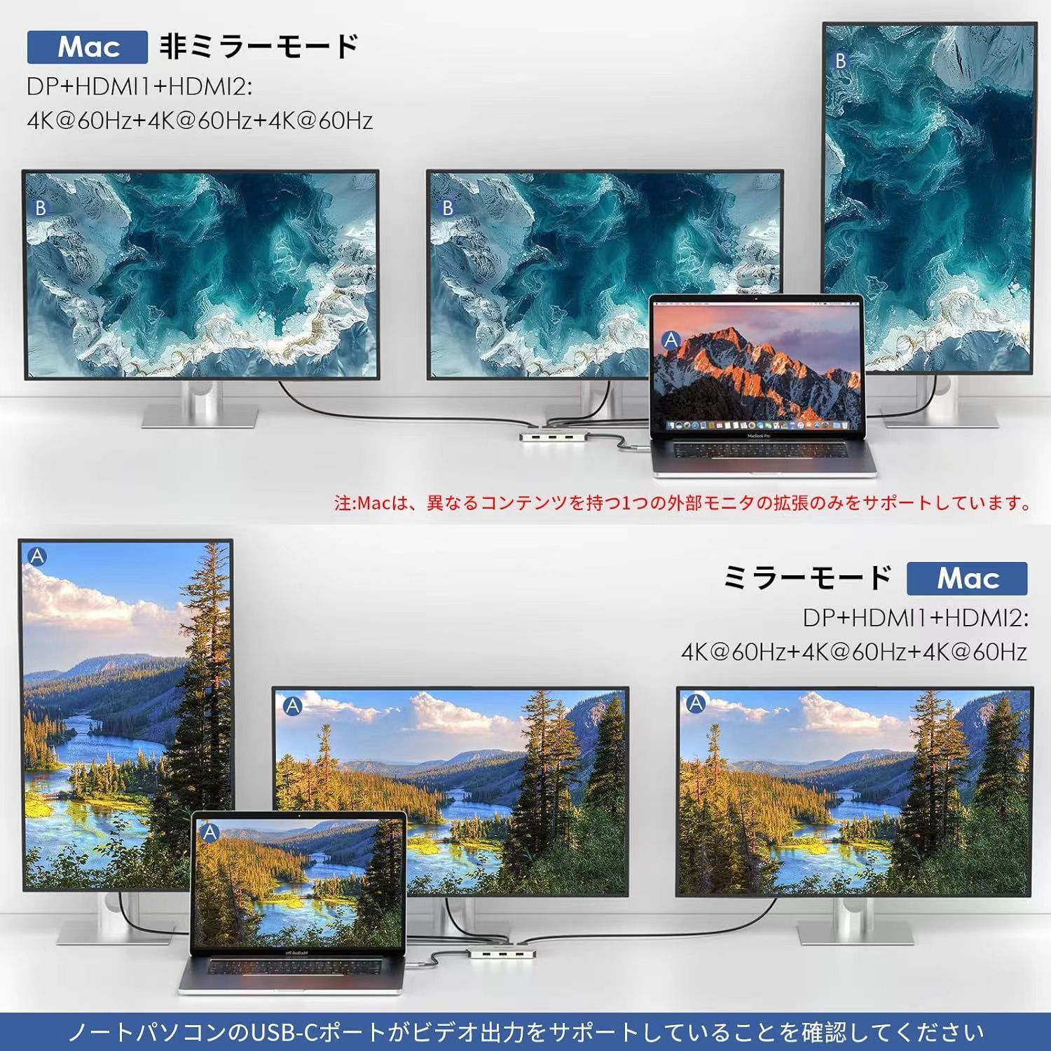 楽天市場】【Macも対応】WAVLINK USB-Cハブ 最大4Kトリプル