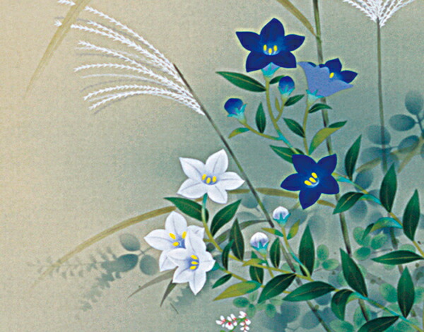 楽天市場】掛け軸 掛軸（かけじく） 秋草（北沢 利輝） 全国送料無料