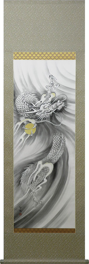 楽天市場】掛け軸 掛軸 昇龍 島田智博 尺五立(59×190cm) ＜太巻桐箱