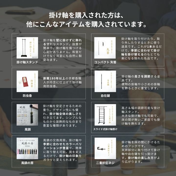 楽天市場】掛け軸 開運十八徳図 楠朋水 風水画 開運画 厄除け 尺五立