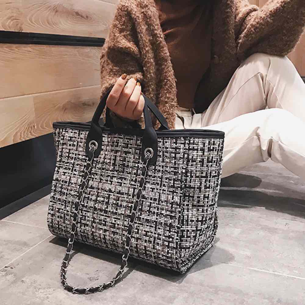 楽天市場】ハンドバッグ レディース ツイードハンドバッグ ミニバッグ