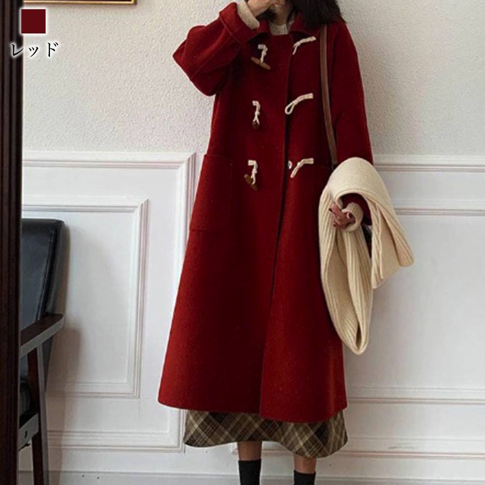 楽天市場】ステンカラーコート レディース ロング丈ダッフルコート