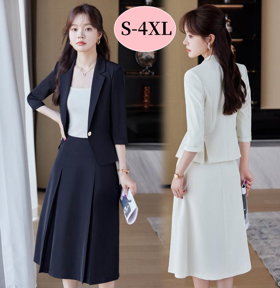 楽天市場】スーツ レディース スカートスーツ 長め 2上下セット