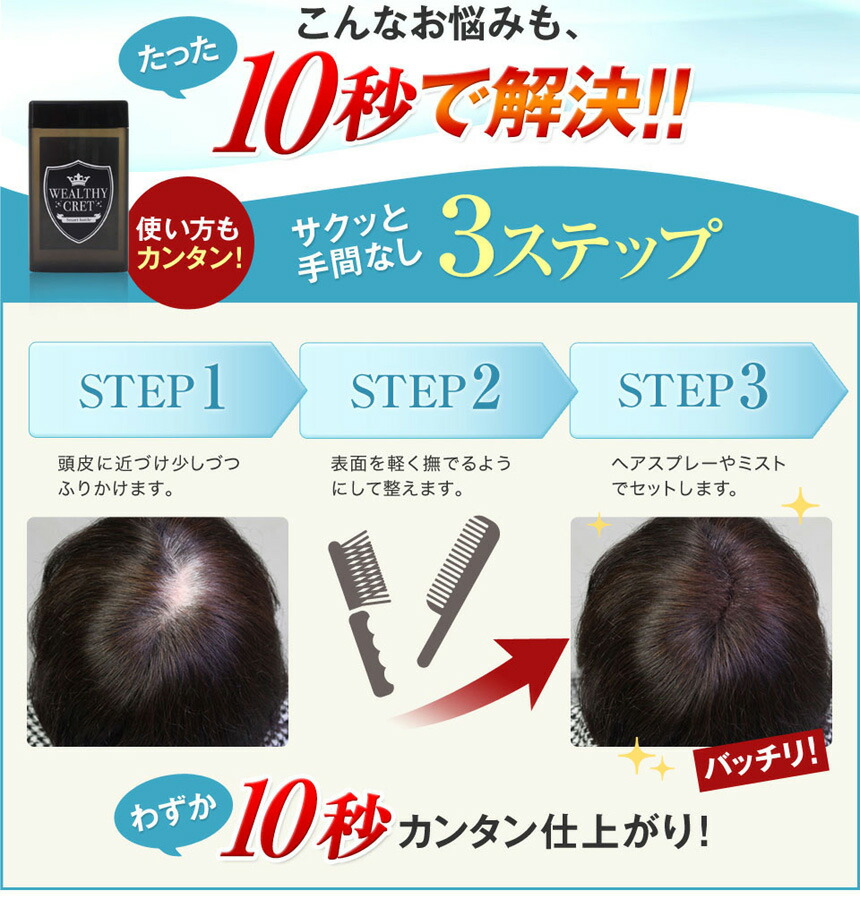 楽天市場】お試し1000円!【送料無料】薄毛 薄毛隠し 女性 ウェル