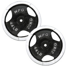 楽天市場】白ラバープレート 20kg (2枚)《返品・交換不可》ダンベル