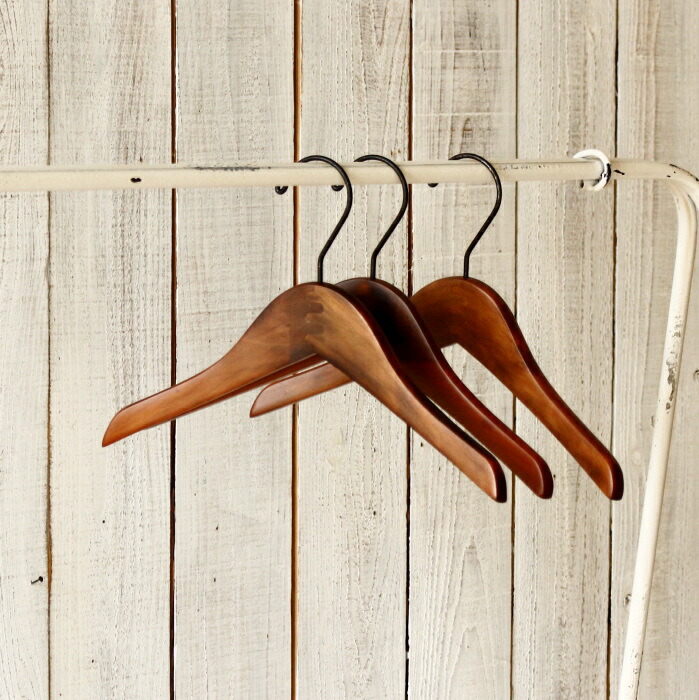 楽天市場】ハンガー 木製 おしゃれ かわいい アンティーク 木製