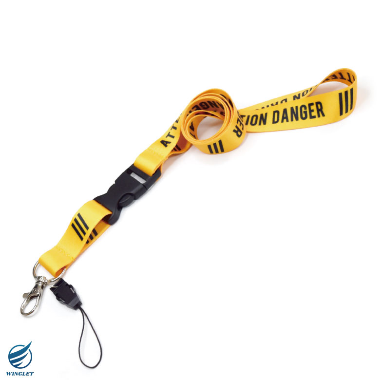 楽天市場】ATTENTION DANGER ネックストラップ 分離コネクタ ナスカン
