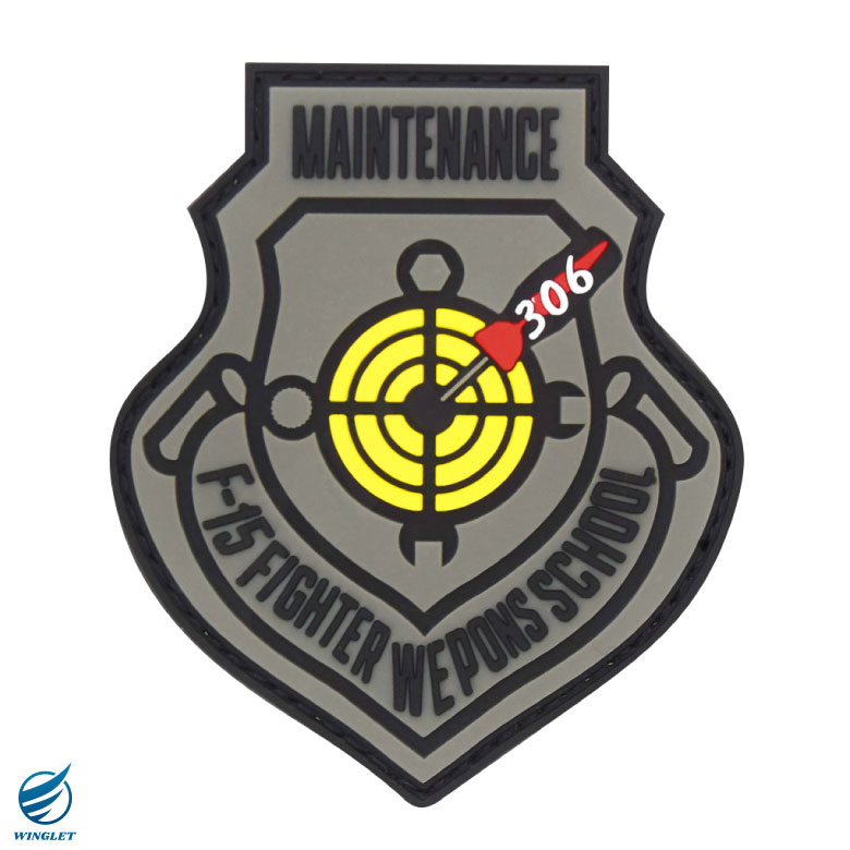 楽天市場】航空自衛隊 306飛行隊 F-15 戦技課程 整備員用 PVC 3D