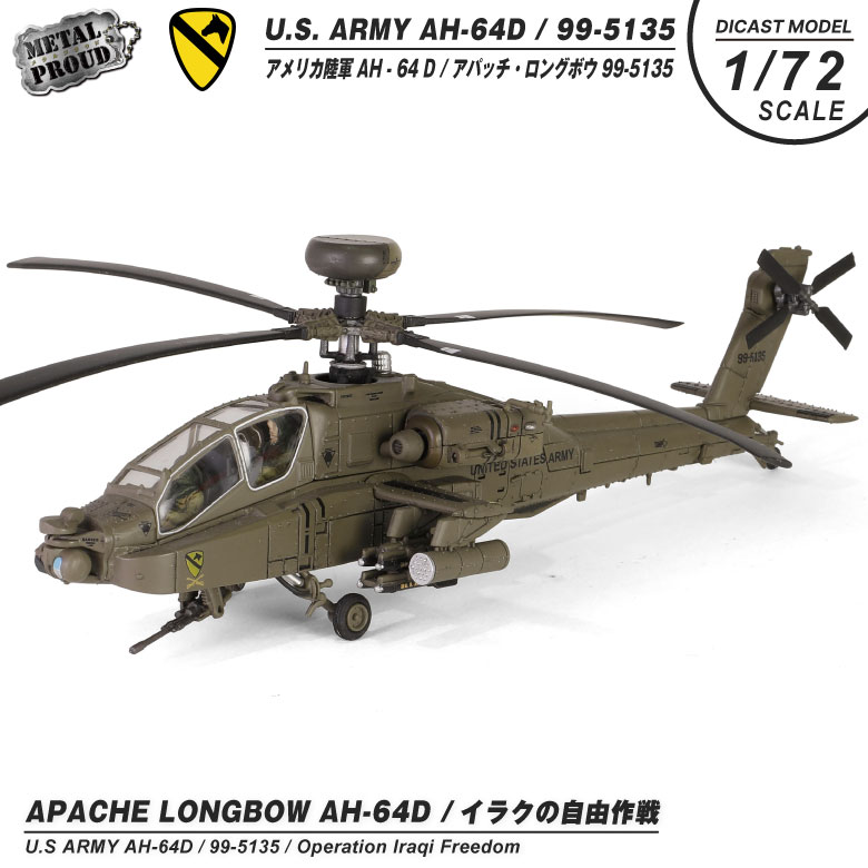 楽天市場】メタルプラウド ダイキャストモデル 1/72 AH-64D アパッチ