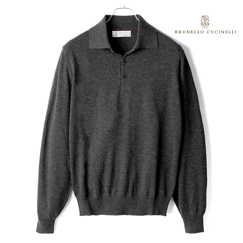 美品 ブルネロクチネリSモニーレ装飾 胸章 カシミア100ニットトップス