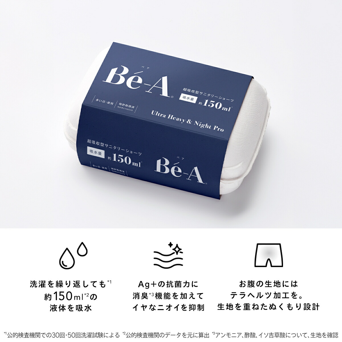 楽天市場】[Be-A 公式] 3枚セット 吸水ショーツ サニタリーショーツ