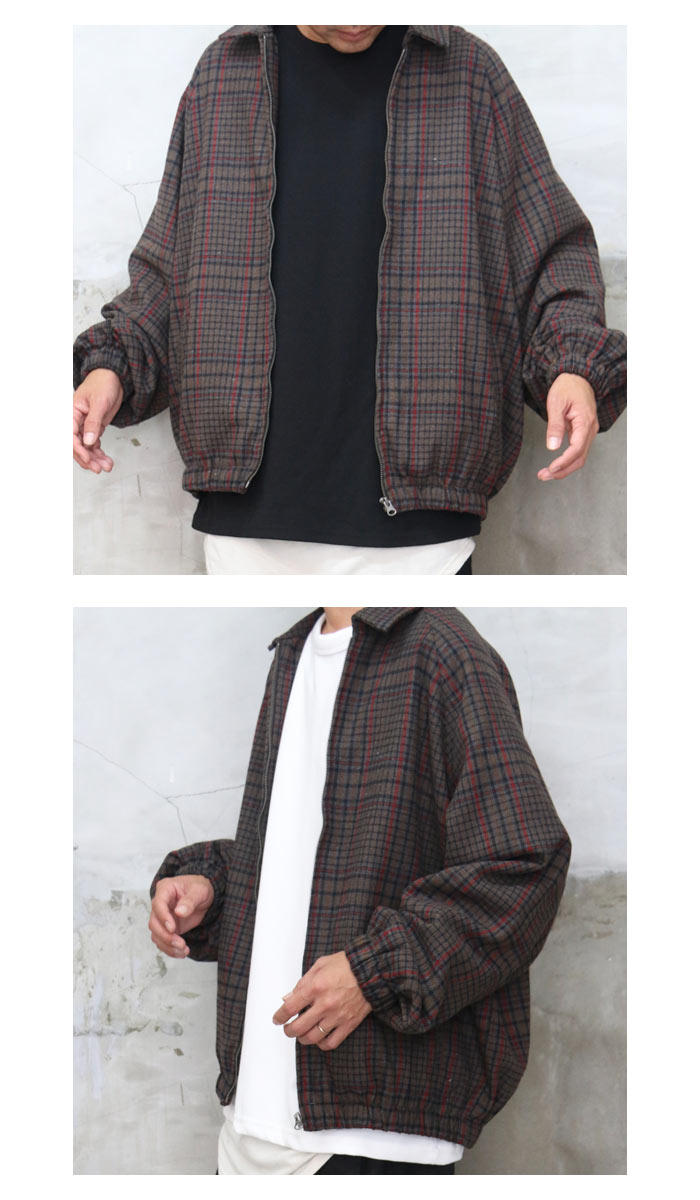 楽天市場】チェック柄ビッグジャケット アウター メンズ ジャケット