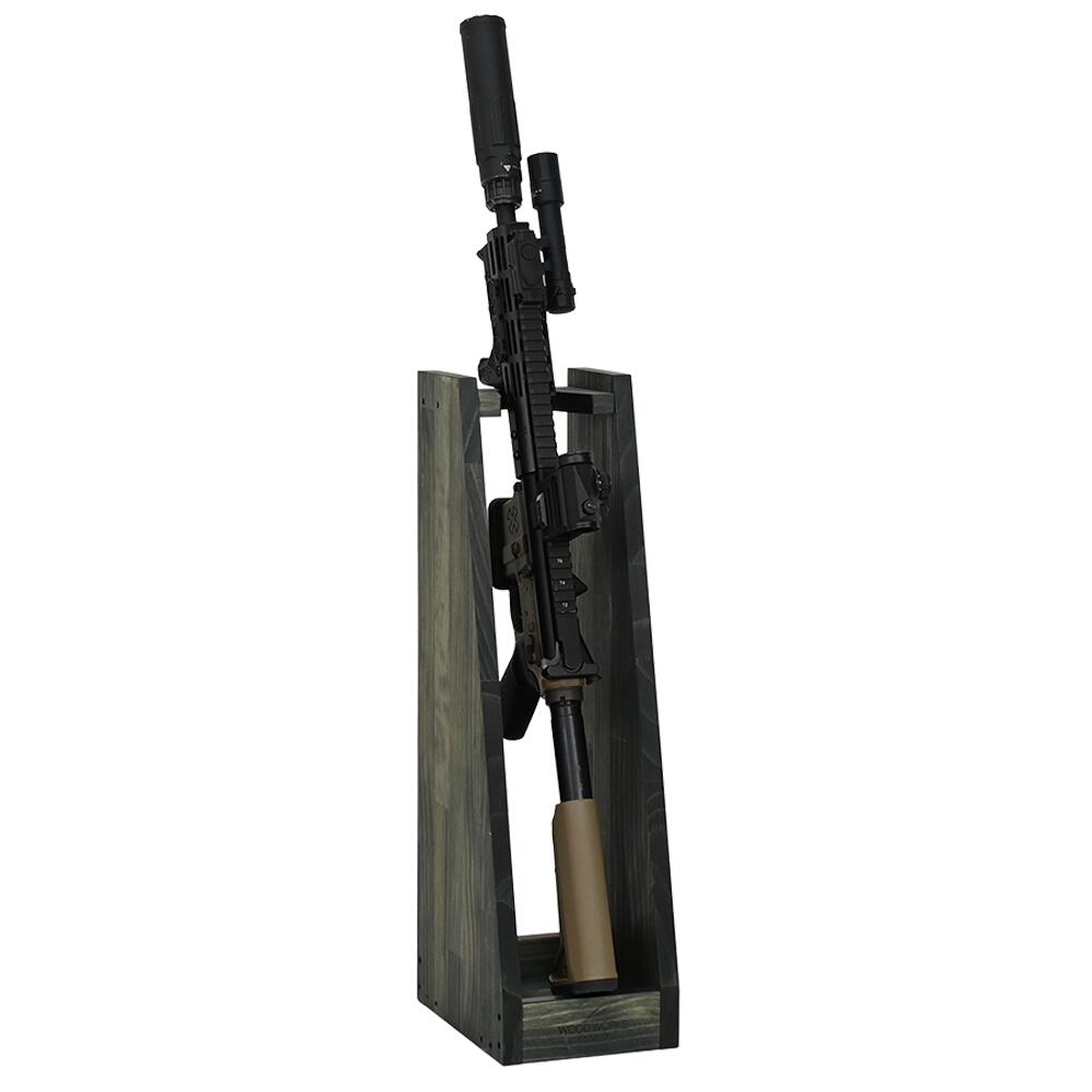 楽天市場】月間優良ショップ連続受賞 WOODWORKS ガンラック 1丁掛 木製