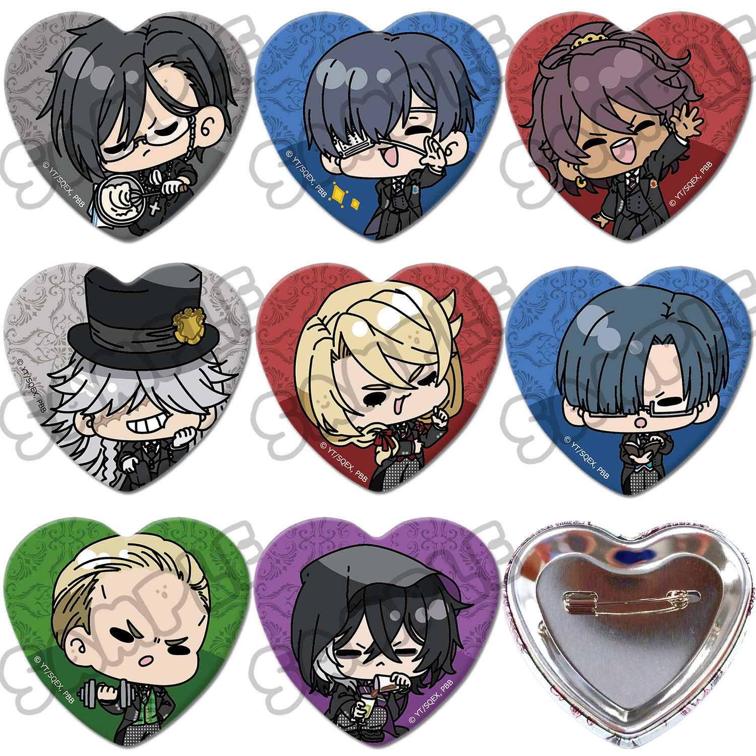 楽天市場】アニメ『黒執事 -寄宿学校編-』 ハート型缶バッジ