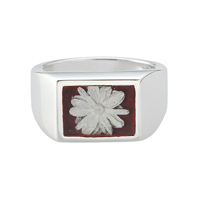 楽天市場】XOLO(ショロ) Signet Ring with Bordeaux Flower シグネット