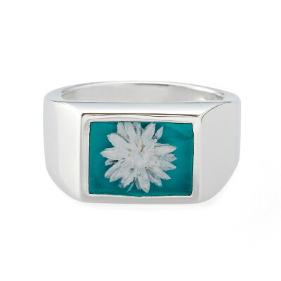 楽天市場】XOLO(ショロ) Signet Ring with Teal Flower シグネット