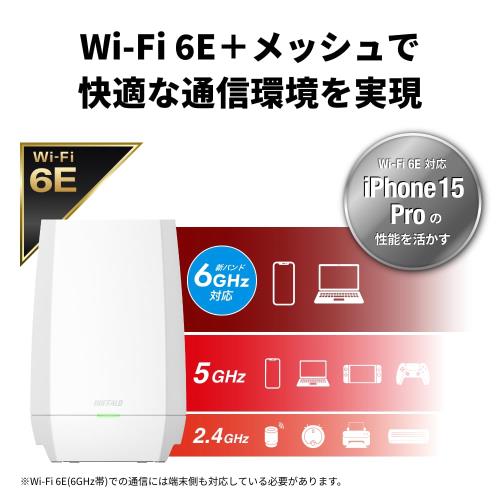 楽天市場】 バッファロー WiFi ルーター 無線 LAN Wi-Fi 6E 11ax 6GHz