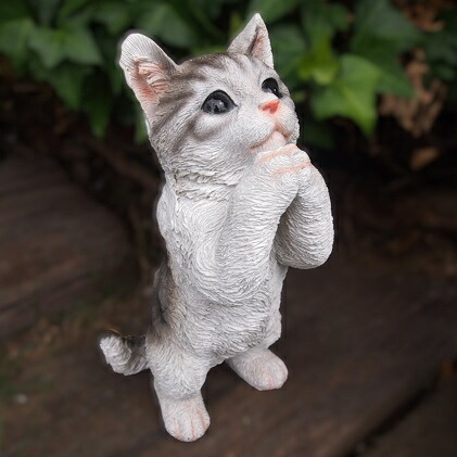 楽天市場】猫の置物 子猫のお願い サバシロ 31341HH キャット
