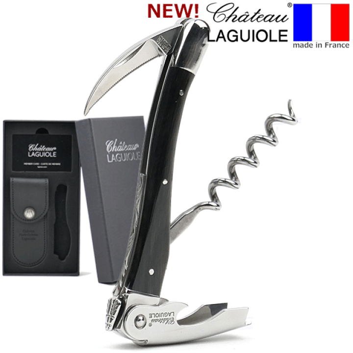 楽天市場】【送料無料】_シャトーラギオール ブラック ソムリエナイフ