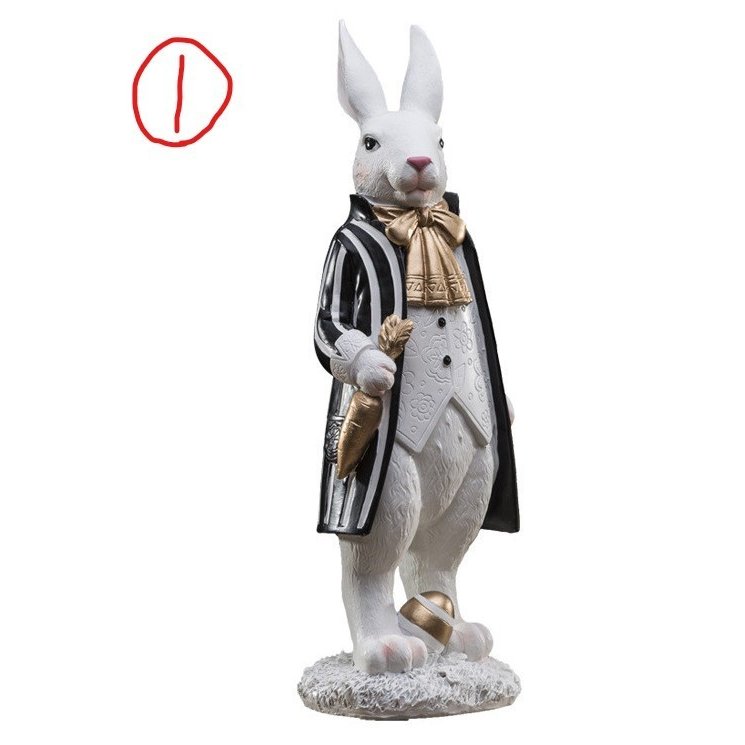 楽天市場】ウサギ 置物 貴族風 オブジェ アンティーク調 インテリア