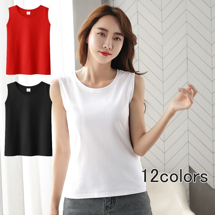 楽天市場】夏の定番 シンプル 無地 タンクトップ レディース - 涼しい