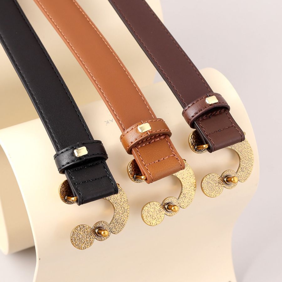 楽天市場】レディースベルト 本革 幅2.5cm 全長100cm 本レザー ベルト