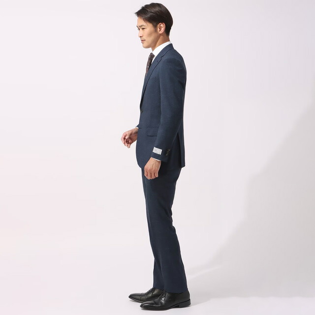 楽天市場】【洋服の青山】ウール 混 メンズ スーツ 春夏 ネイビー 紺