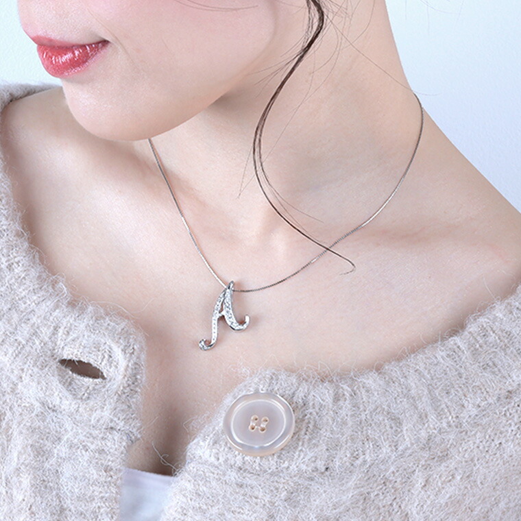 楽天市場】【ゆきざき公式】ノンブル アルファ イニシャルペンダント