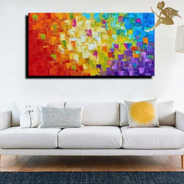 楽天市場】油絵 抽象画【手書きの油彩画】絵画 インテリア【送料無料