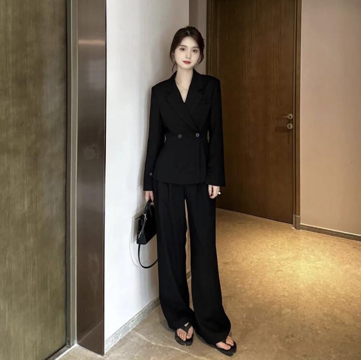 楽天市場】ボトムス 2点スーツセット ジャケット+パンツ 長袖 女性
