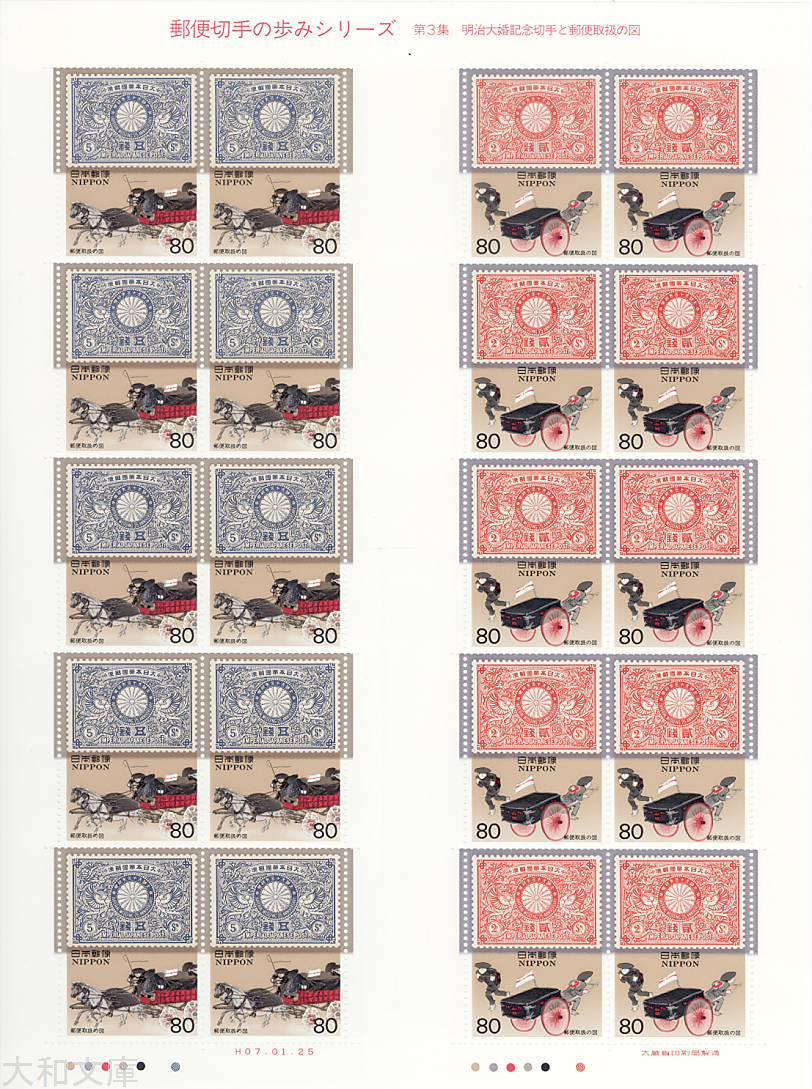 楽天市場】【記念切手】 郵便切手の歩みシリーズ 第3集 80円切手シート