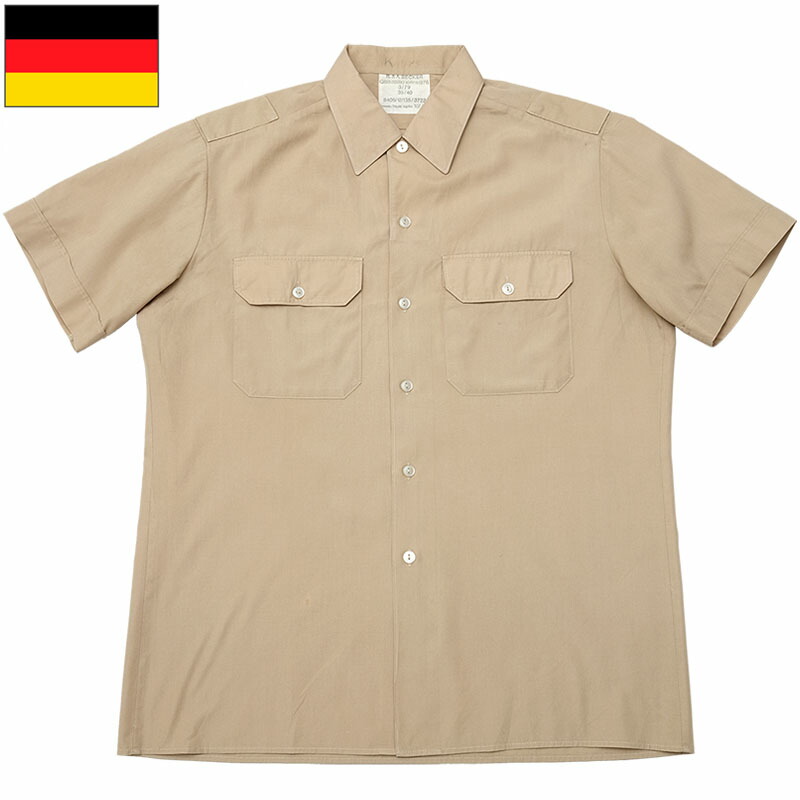 楽天市場】ドイツ軍 NAVY チノシャツ 半袖 カーキ USED JS221UN ドイツ