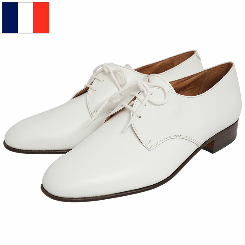 楽天市場】フランス軍 レザー ドレスシューズ ホワイト デッドストック