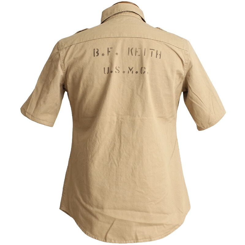 楽天市場】米軍タイプ コットンチノシャツ 半袖 『USMC』ステンシル