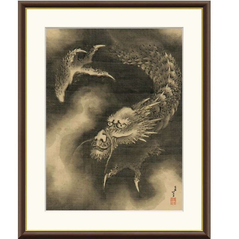 楽天市場】額絵 葛飾北斎 雲龍図 f8・f6・f4サイズ 日本の名画シリーズ