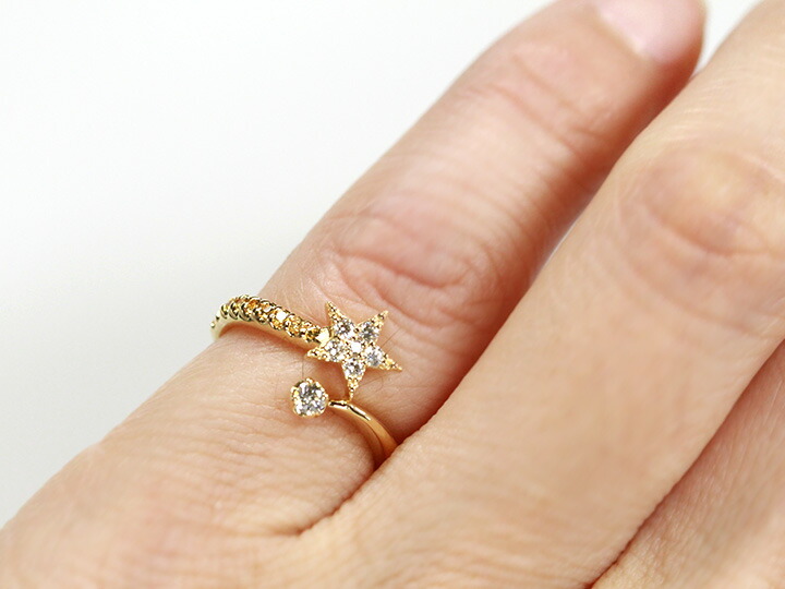 楽天市場】星・スターモチーフのピンキーリング ご希望のサイズで作成