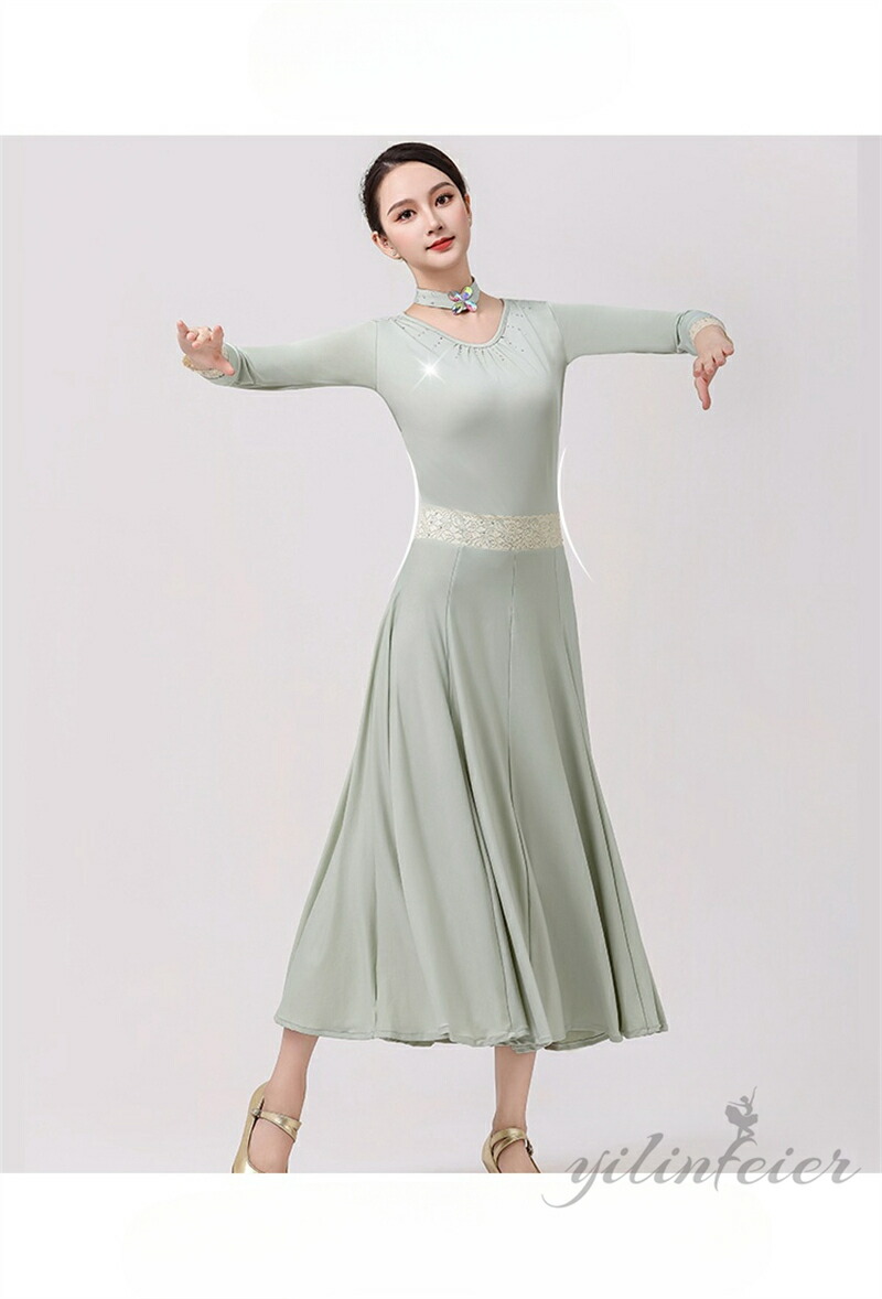 楽天市場】社交ダンスドレス 練習着 ワンピース Vネック 社交ダンス