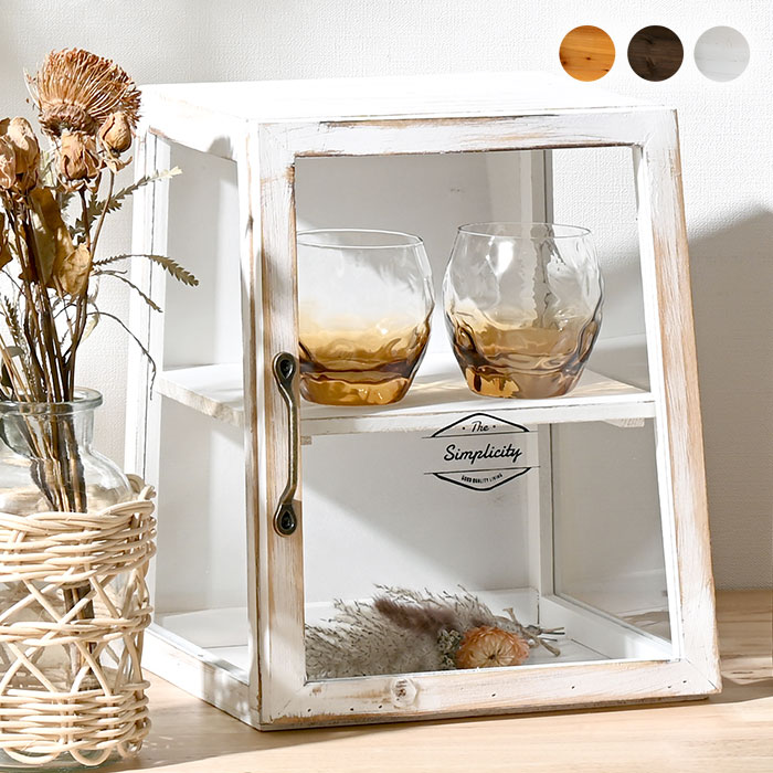 楽天市場】☆クーポン配布中☆ガラスケース アンティーク 卓上 木製