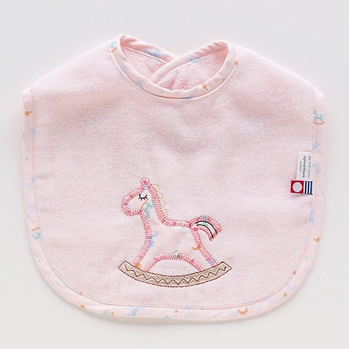 楽天市場】ベビー スタイ 2色から選べる 木馬 刺繍 清楚 フォーマル