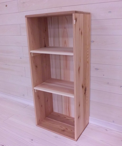 楽天市場】【 無垢杉板 収納 BOX 】国産杉 3段 幅380×奥行250×高さ900