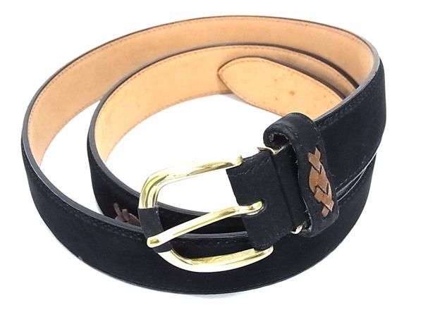 楽天市場】Bretimo スエード ゴールド金具 ベルト メンズ ブラック系