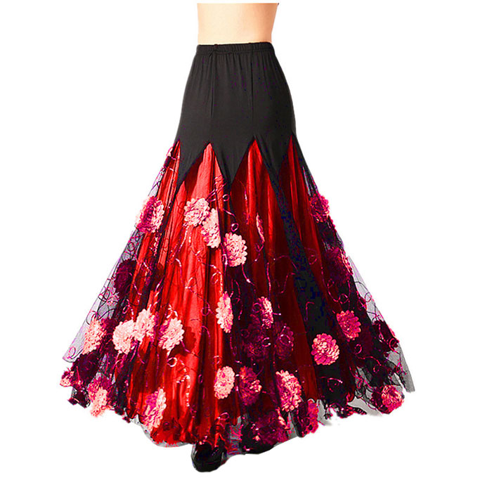 楽天市場】社交ダンス スカート ロングスカート モダン レッスン